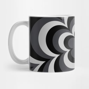 Latte Flower - Black and Grey Mug